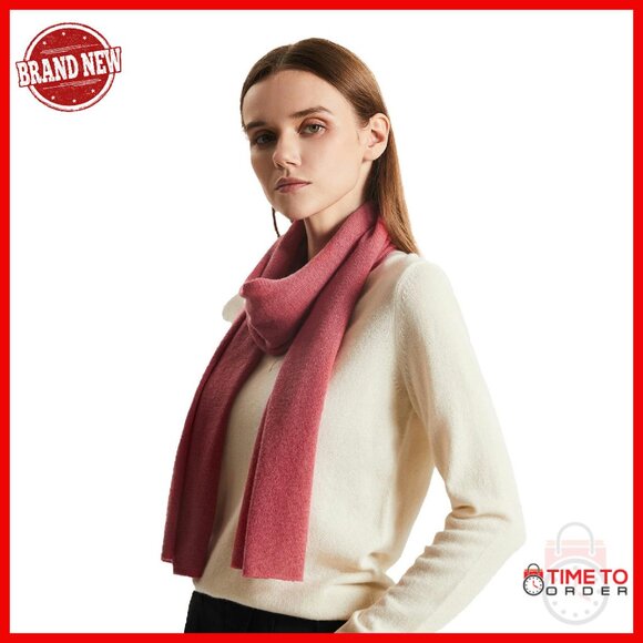 100% Cashmere Knitted Scarf Shawl for Women - Soft Warm Winter Accessory